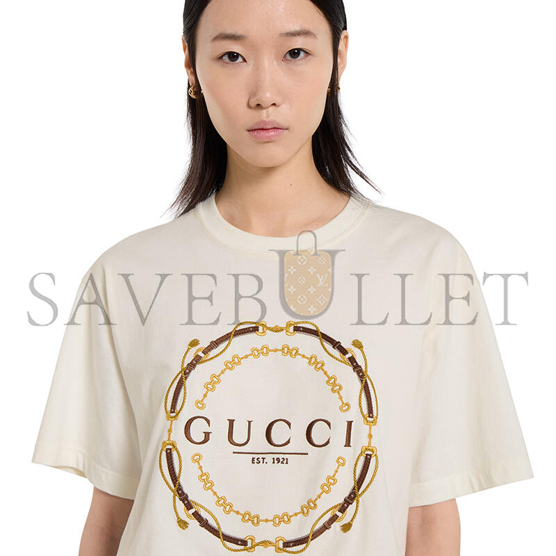 GUCCI COTTON JERSEY T-SHIRT WITH PRINT 837959